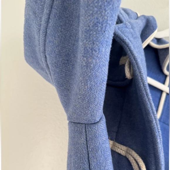 Samansa Mos2 Blue Duffle Pea Coat Wool Blend Size Medium - Picture 14 of 15